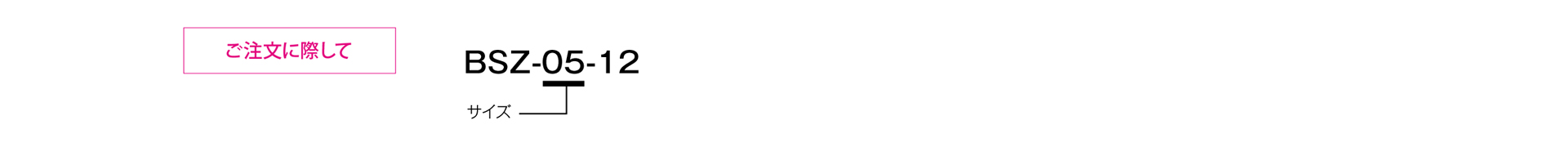 三木プーリのBSZモデル 励磁作動形ブレーキ フランジ取り付け形（壁面取り付け用）ご注文時の型式構成説明図