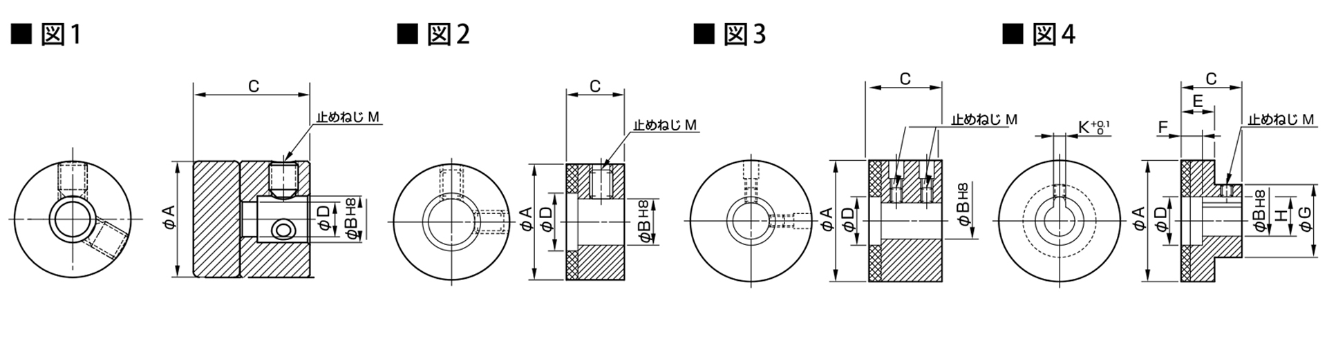 三木プーリのコンタクトレスリンクCLCモデル CLC-BBタイプ／CLC-BCタイプ マグネットカップリング寸法図（非接触トルク伝達・密閉構造・産業用軸継手）