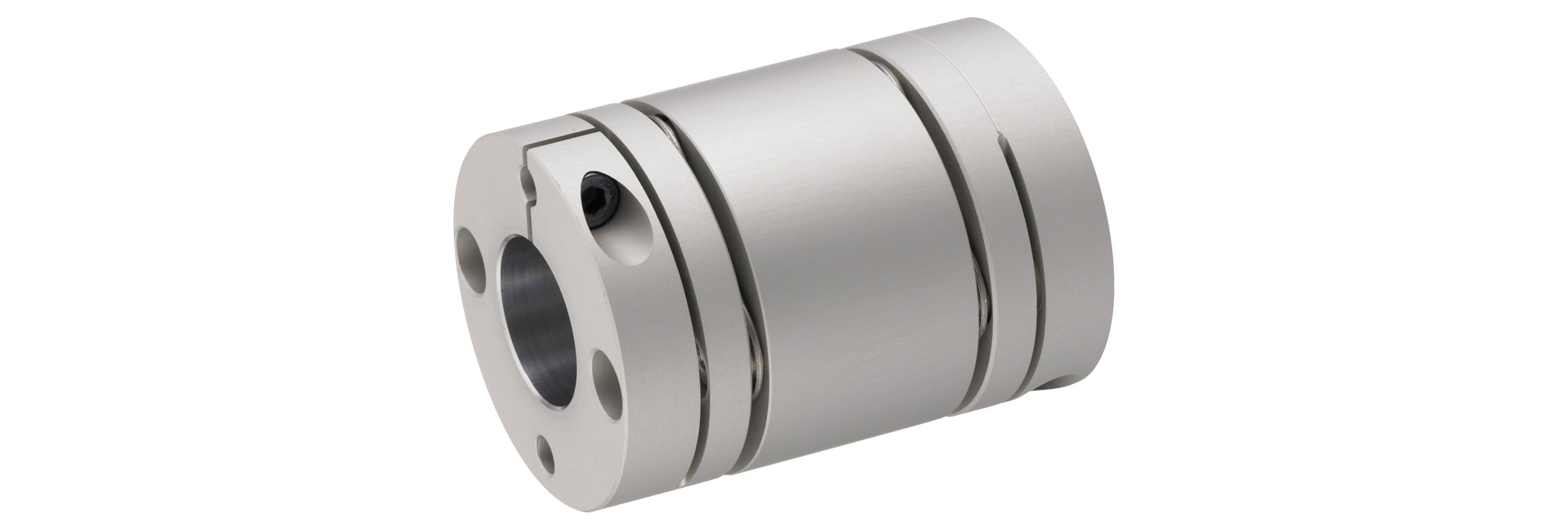 三木プーリのサーボフレックスSFCモデル SFC-DA2-Lタイプ 金属板ばねカップリング製品画像（全長指定対応・寸法変更可能・サーボモータ用高精度軸継手）