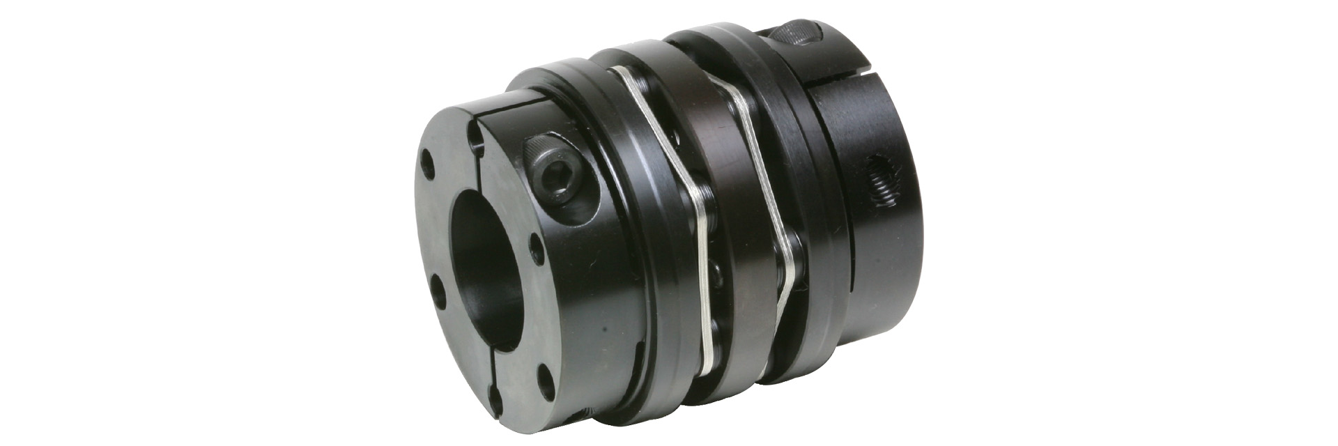 三木プーリのサーボフレックスSFFモデル SFF-DSタイプ 金属板ばねカップリング製品画像（クランプ締結・軸ずれ補正・高精度トルク伝達・サーボ用高精度軸継手）