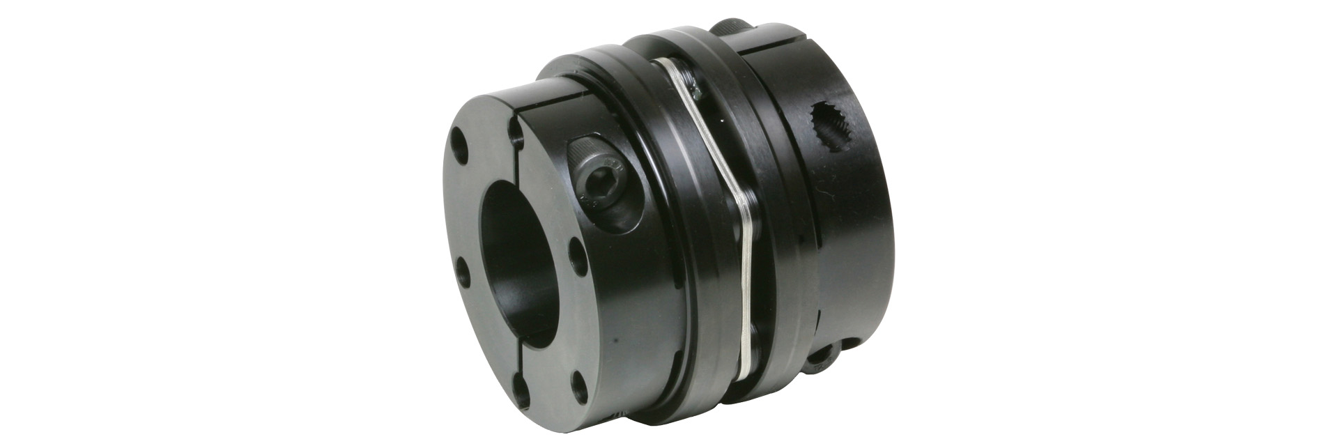 三木プーリのサーボフレックスSFFモデル SFF-SSタイプ 金属板ばねカップリング製品画像（クランプ締結・高剛性・高精度位置決め・サーボモータ用軸継手）