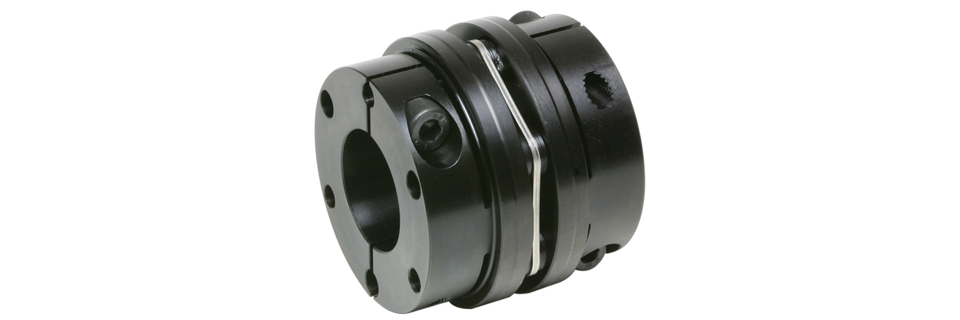 三木プーリのサーボフレックスSFMモデル SFM-SSタイプ 金属板ばねカップリング製品画像（サーボモータ用高精度軸継手・高剛性トルク伝達・クランプ締結）