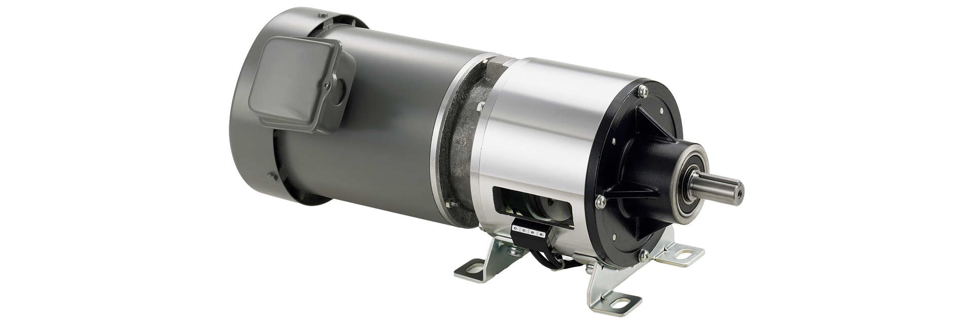 三木プーリの126-□-4Bタイプ 励磁作動形クラッチ・ブレーキユニット付きモータ製品画像（電磁クラッチブレーキ一体型モータ・駆動制御・産業用モータ）