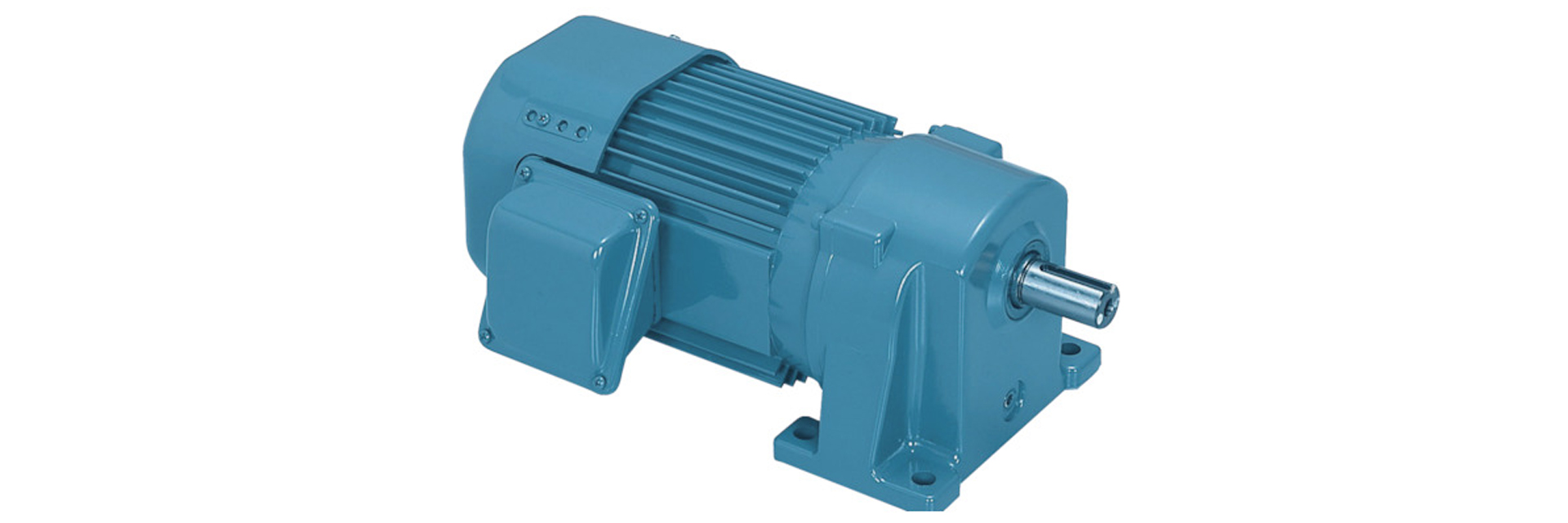 三木プーリのTMLB2タイプ ブレーキ付き中実軸ギヤードモータ製品画像（制動機能付き・安全停止・産業用モータ）