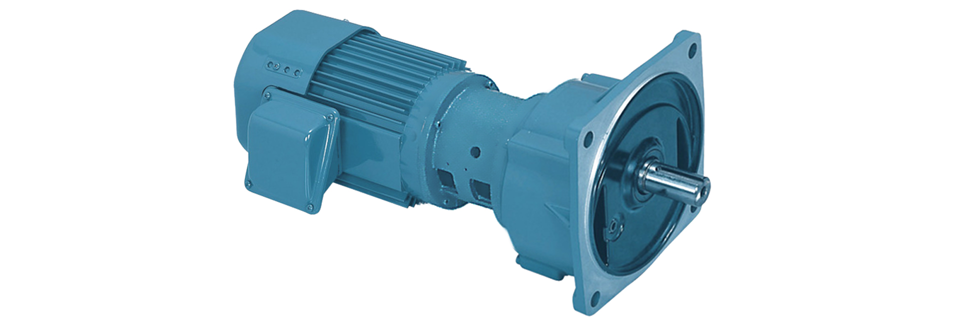 三木プーリのTMFCB2タイプ クラッチブレーキ付き中実軸ギヤードモータ製品画像（高応答クラッチブレーキ搭載・産業用駆動）