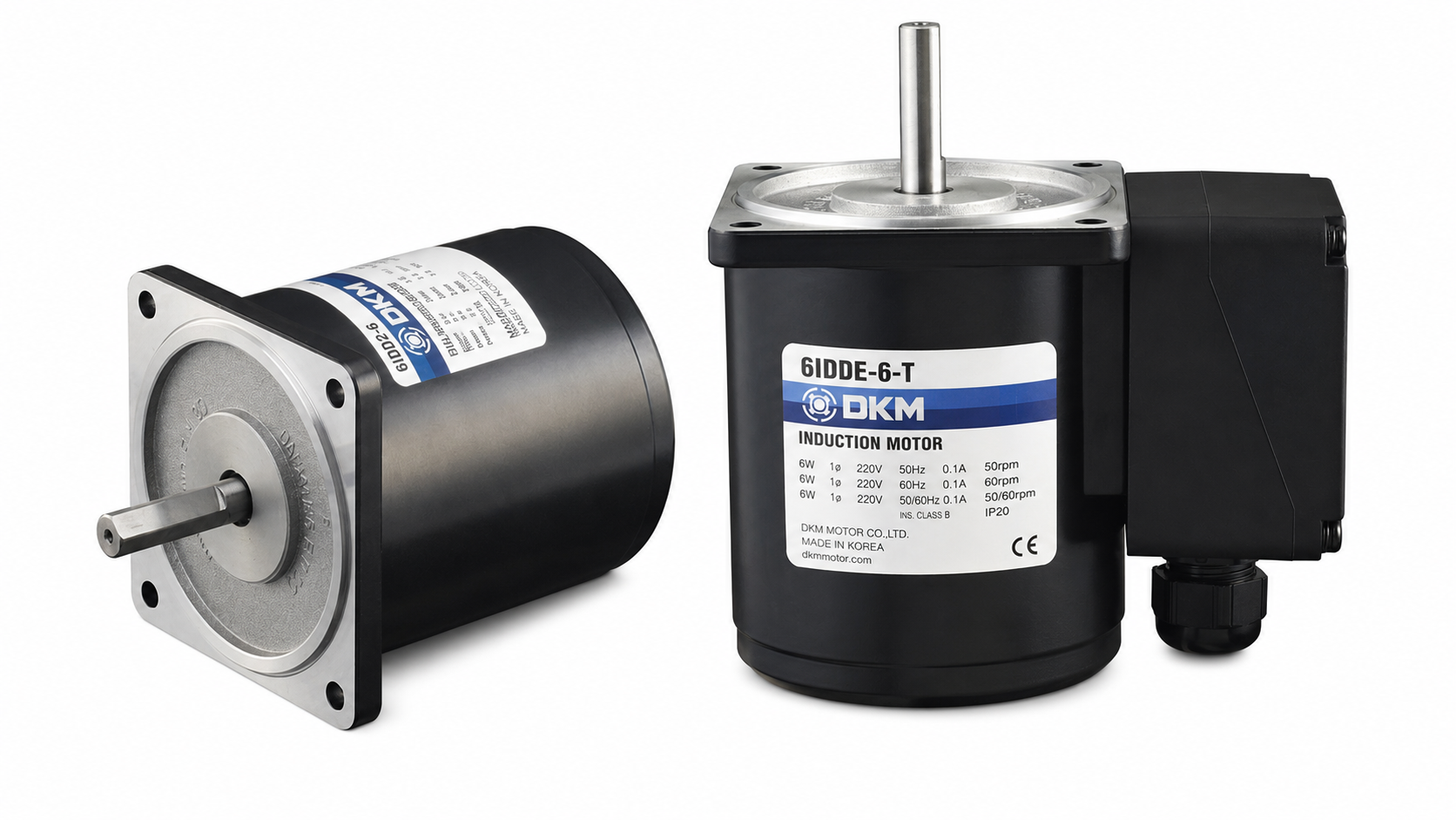 三木プーリのDKMモータ 6IDタイプ インダクションモータ製品画像（取付角60mm・産業用交流モータ・駆動源）