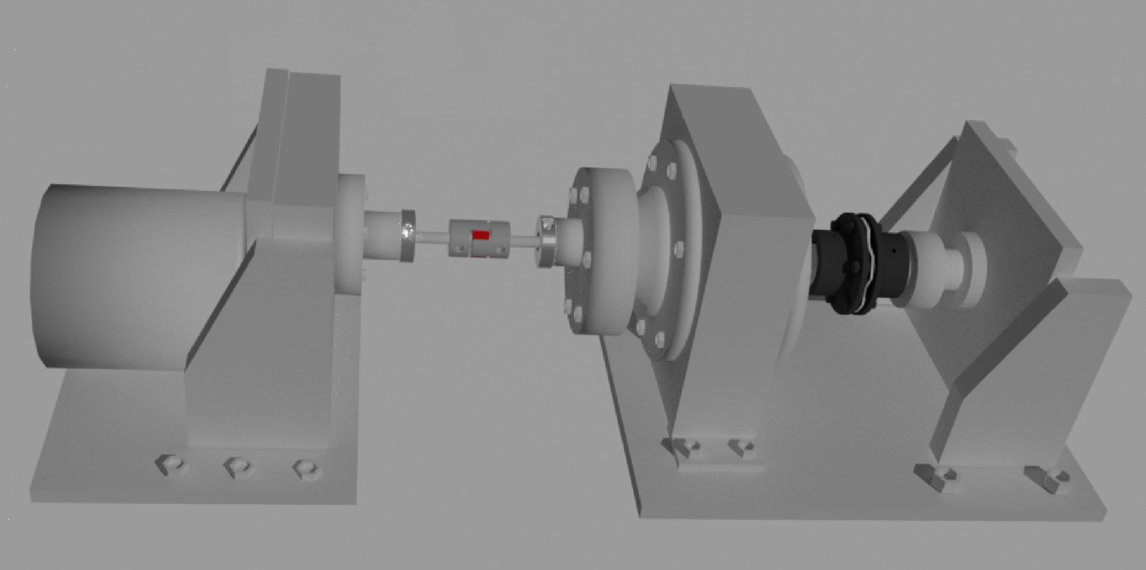 三木プーリのねじり振動試験機イメージ（軸継手やカップリングの耐久性・振動特性を評価する試験装置のビジュアル）