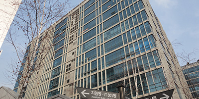 三木プーリ韓国の外観（韓国市場における営業および技術サポートを担う海外拠点のオフィス外観）