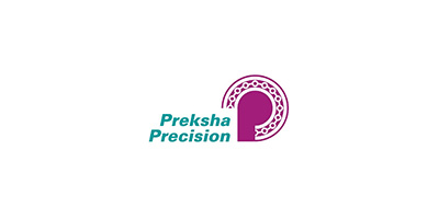 Preksha Precision（Ahmedabad Area）のロゴ（インド地域におけるパートナー企業を示すロゴイメージ）