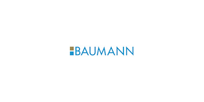 BAUMANN Springs Ltd.のロゴ（精密ばね製品を手がけるグループ会社ブランドを示すロゴデザイン）